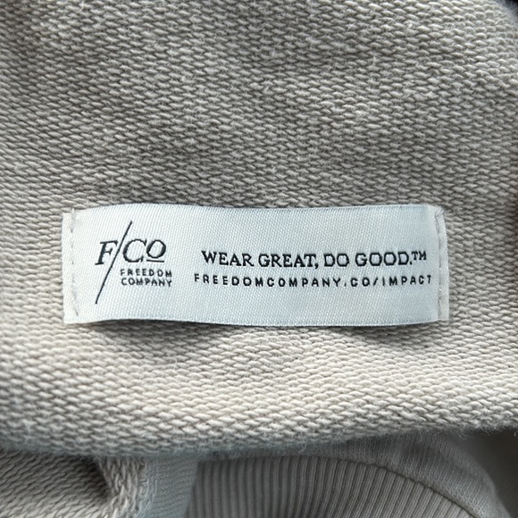 Freedom Company Short Sleeve Sweatshirt Dress Pockets XS Taupe Made in USA - Picture 7 of 7